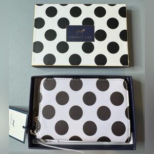 Dabney Lee Polka Dot Wallet and wristlet with matching gift box